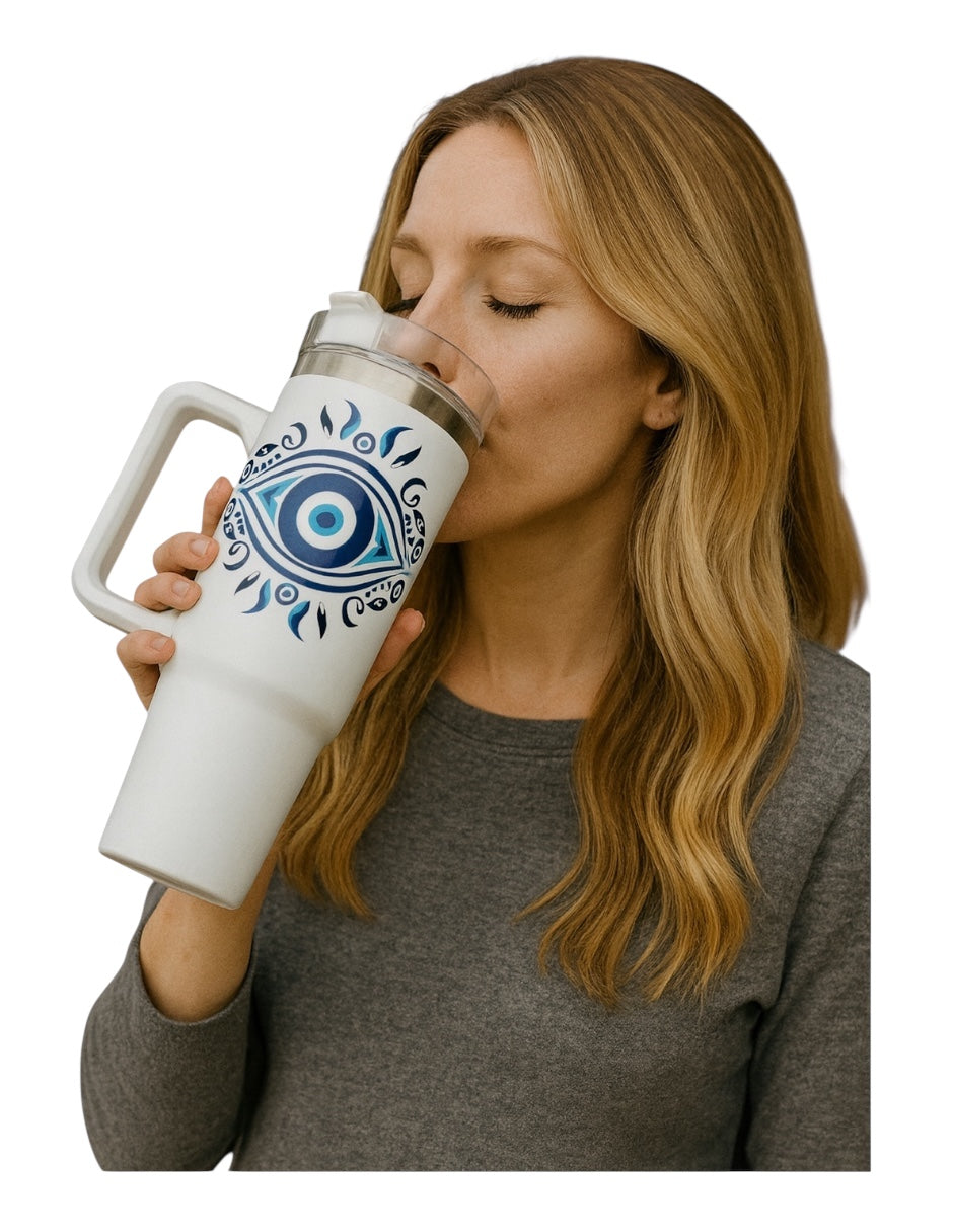 Termo Color Blanco Ojo Turco II 887 ml