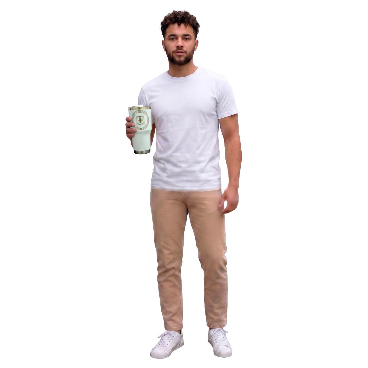 Termo Cruz Azul Blanco 30 Oz