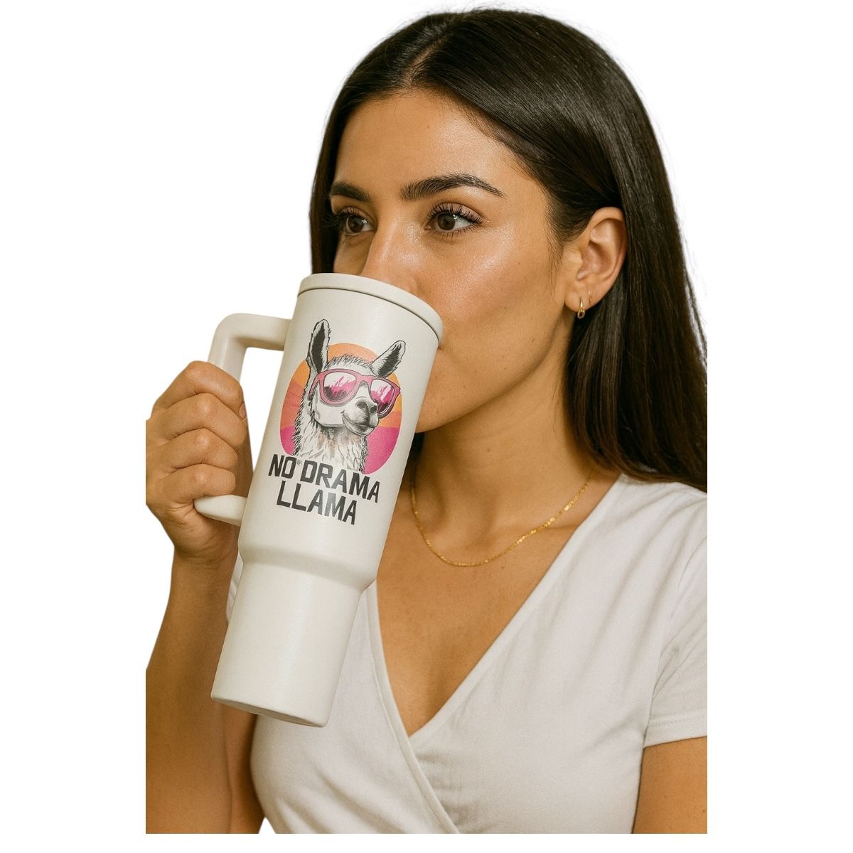 Termo Color Blanco Mate Llama 1.2 Litros
