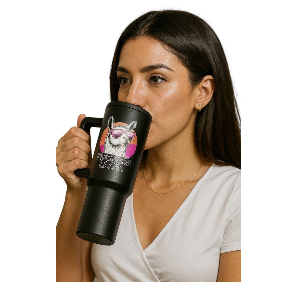 Termo Color Negro Llama 1.2 Litros
