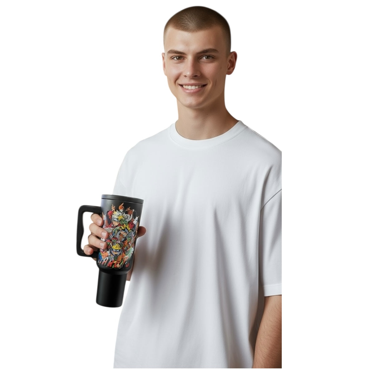 Termo Negro Mate Naruto 1.2 Litros