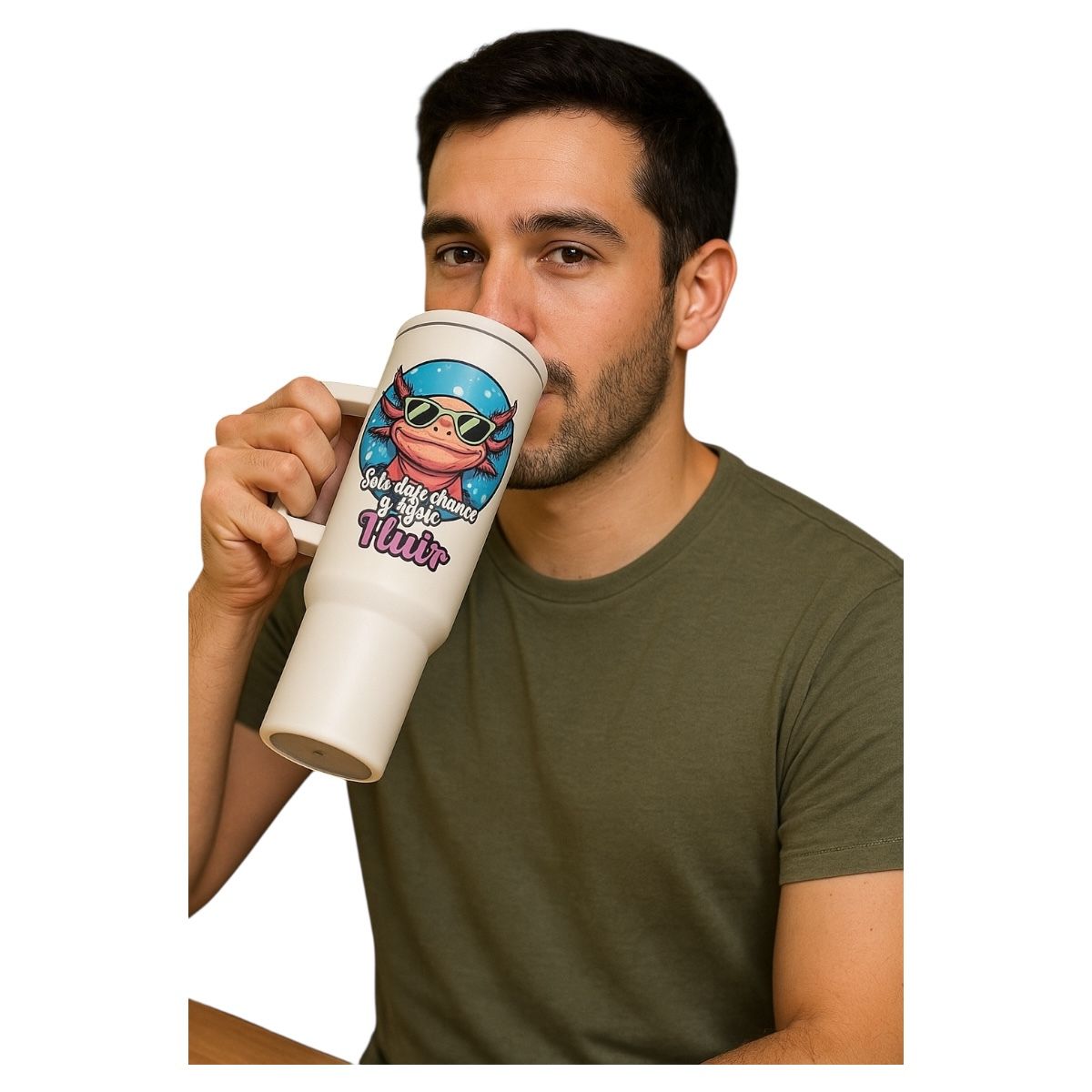 Termo Blanco Mate Ajolote 1.2 Litros