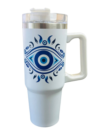 Termo Color Blanco Ojo Turco 887 ml