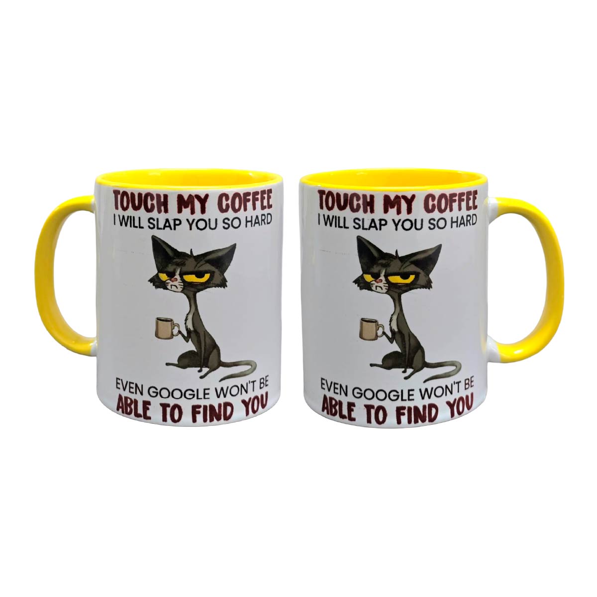 Set De 2 Tazas No Toques Mi Taza Blanco