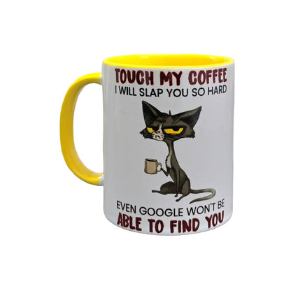 Set De 2 Tazas No Toques Mi Taza Blanco