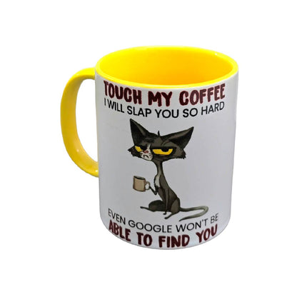 Set De 2 Tazas No Toques Mi Taza Blanco