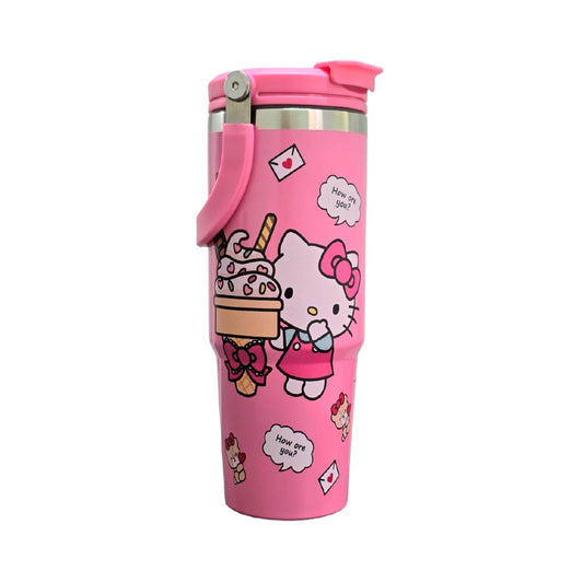 Termo Acero Inoxidable Hello Kitty Rosa 887 ml