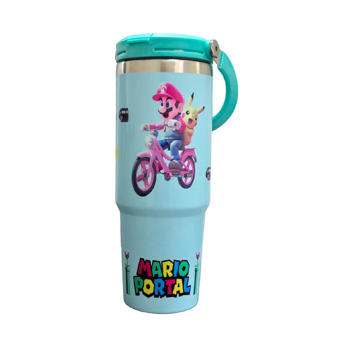 Termo Acero Inoxidable Mario Bros Verde 887 ml