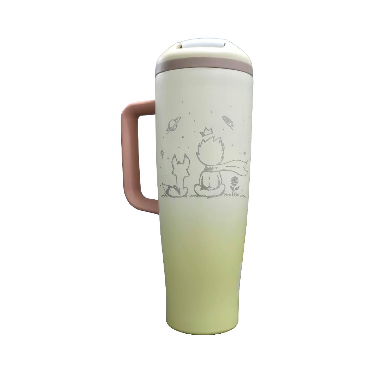 Termo Acero Inoxidable El Principito Blanco Con Amarillo 1.2 L