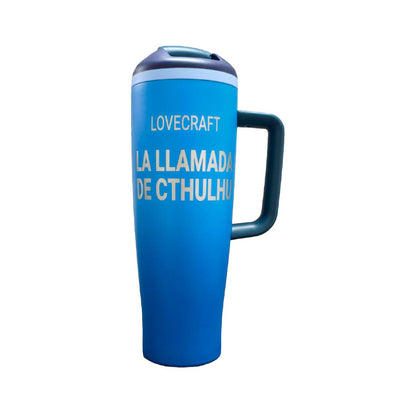 Termo Acero Inoxidable La Llamada De Cthulhu Lovecraft Azul 1.2 L