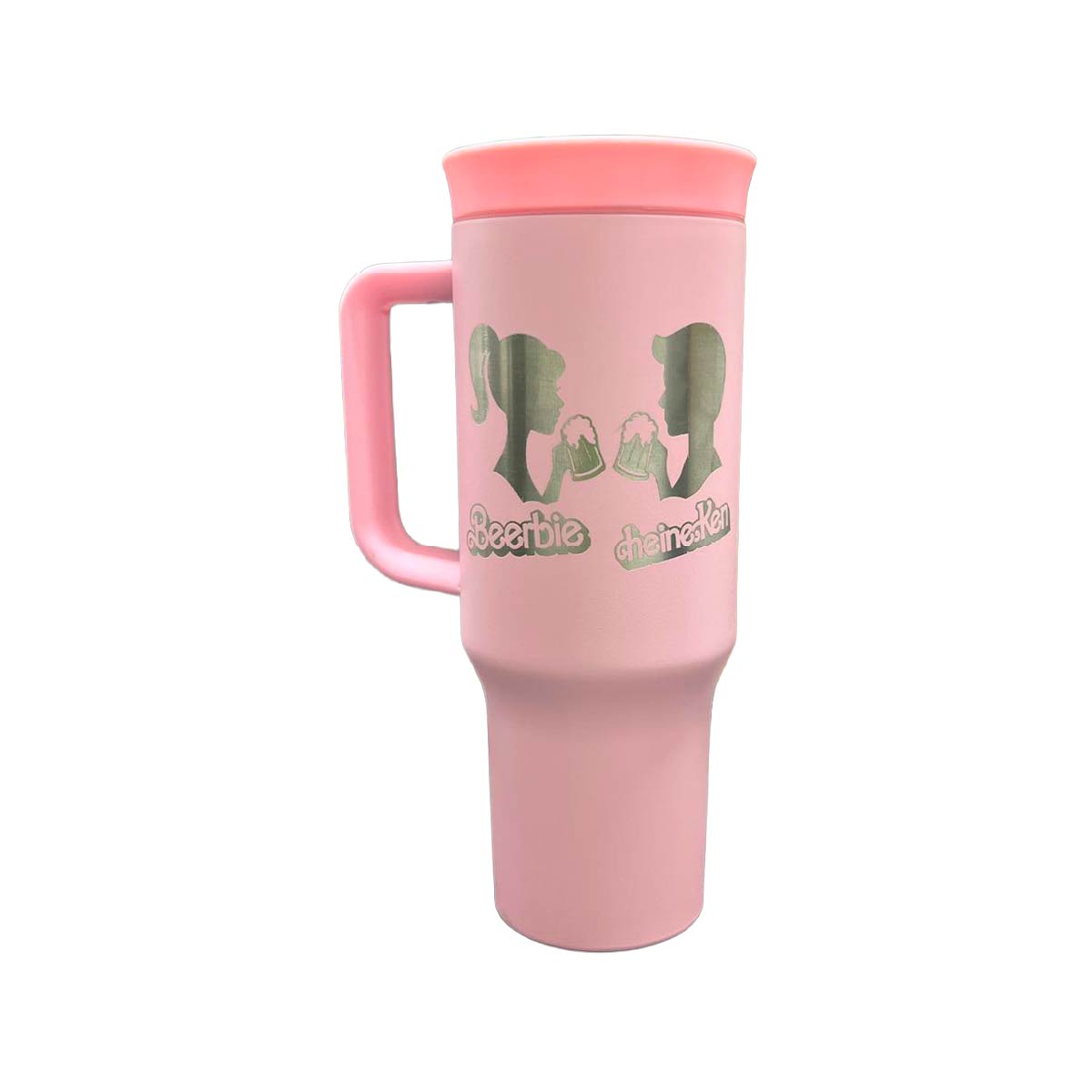 Termo Acero Inoxidable Beerbie Y HeineKen Rosa 1.2 L