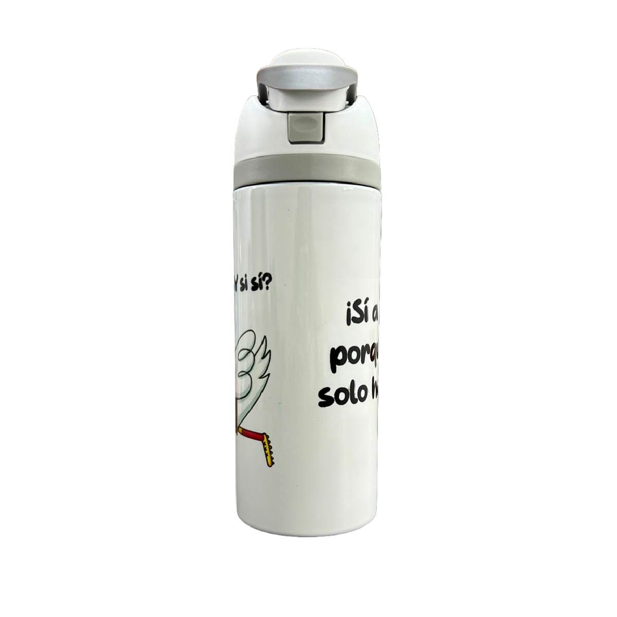 Termo Acero Inoxidable Pato Merlín Blanco 720 ml