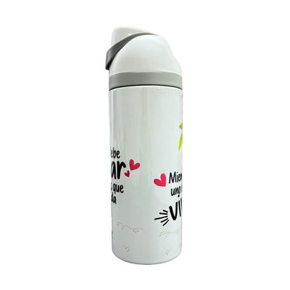 Termo Acero Inoxidable Rana Blanco 720 ml