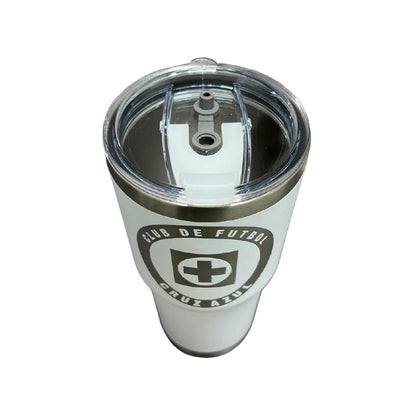 Termo Cruz Azul Blanco 30 Oz