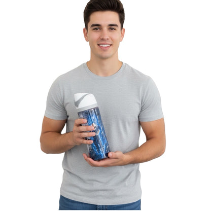 Termo Vegeta Blue Blanco 24 Oz