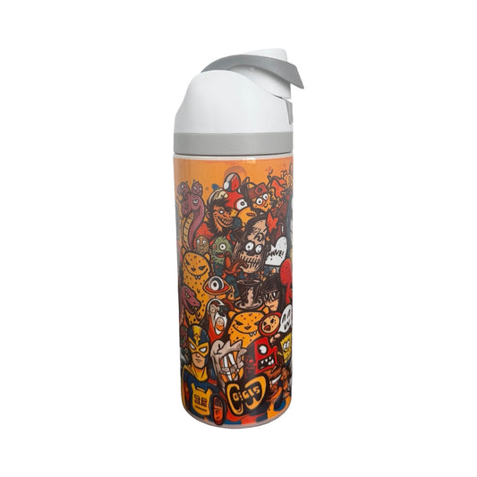 Termo Monstruos Blanco 24 Oz