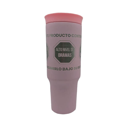 Termo Acero Inoxidable Excesos Tóxico Rosa 1.2 Litros