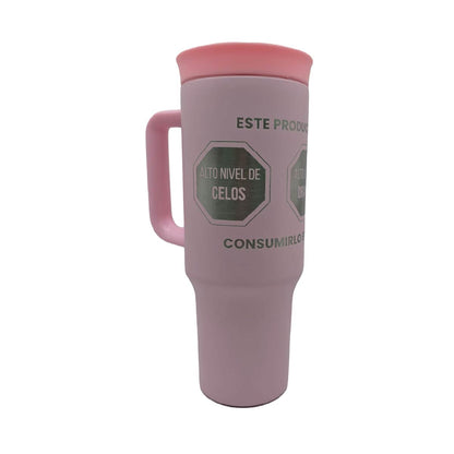 Termo Acero Inoxidable Excesos Tóxico Rosa 1.2 Litros