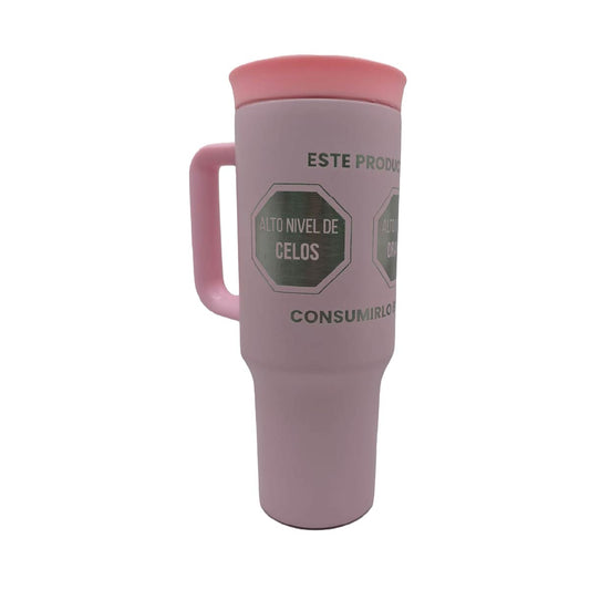 Termo Acero Inoxidable Excesos Tóxico Rosa 1.2 Litros