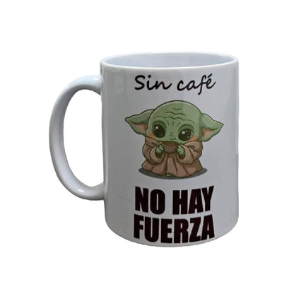 Set De 2 Tazas Sin Café No Hay Fuerza Blanco