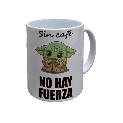 Set De 2 Tazas Sin Café No Hay Fuerza Blanco