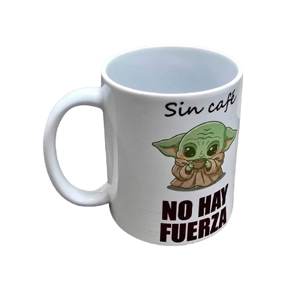Set De 2 Tazas Sin Café No Hay Fuerza Blanco