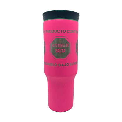 Termo Acero Inoxidable Exceso De Flow Y Salsa Fucsia 1.2 Litros