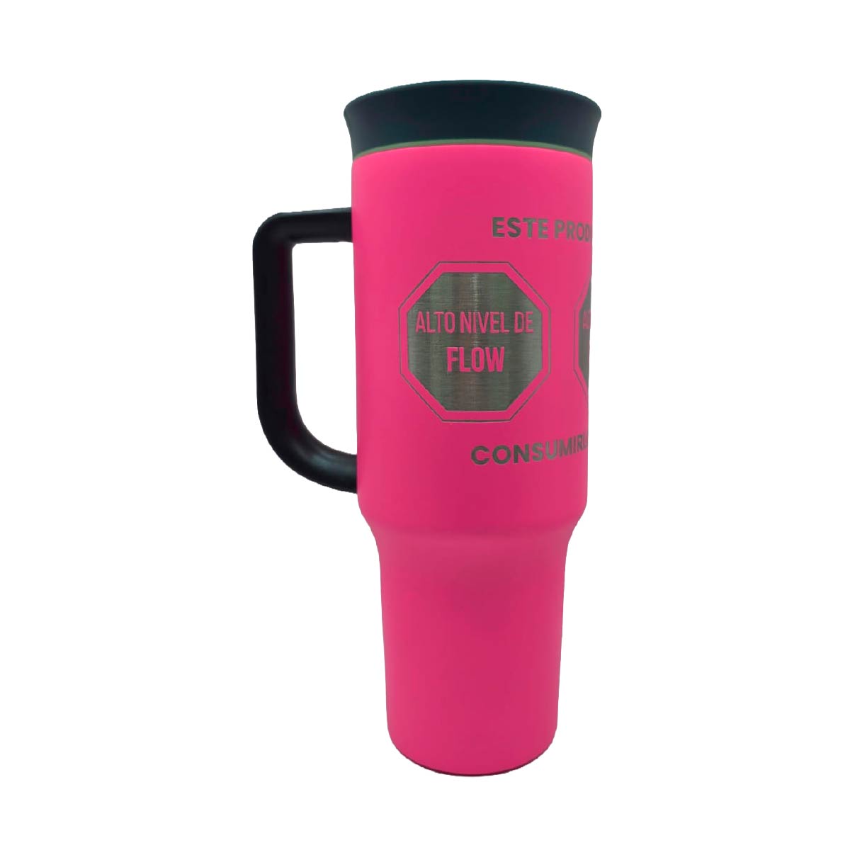 Termo Acero Inoxidable Exceso De Flow Y Salsa Fucsia 1.2 Litros