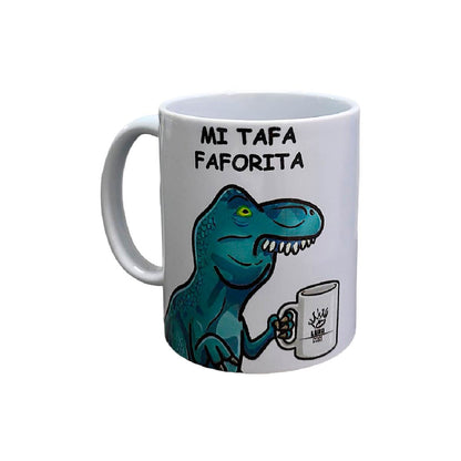 Set De 2 Tazas Dino Rex Mi Taza Favorita Blanco