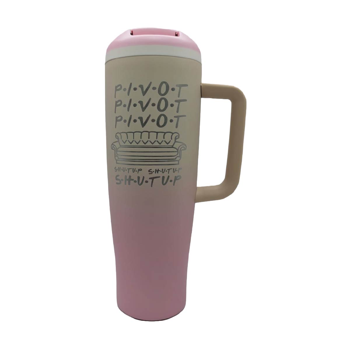 Termo Acero Inoxidable Friends Rosa Beige 1.2 Litros