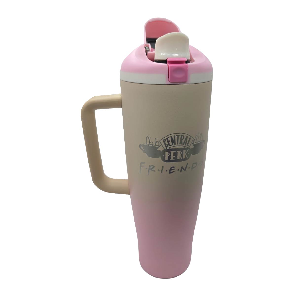 Termo Acero Inoxidable Friends Rosa Beige 1.2 Litros