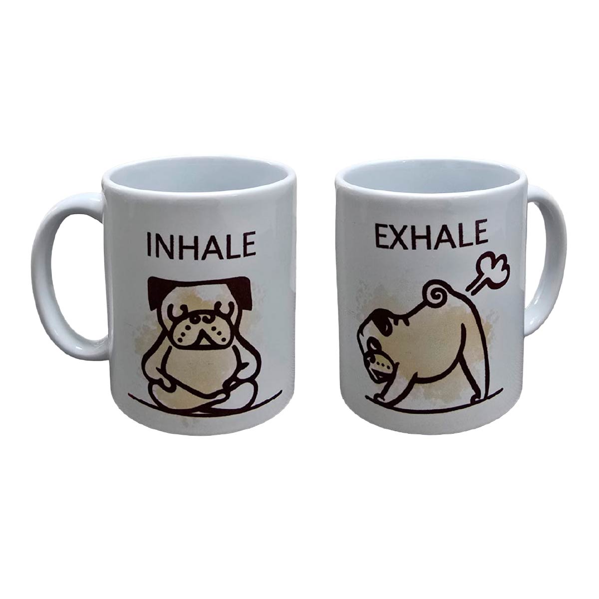 Set De 2 Tazas Inhale Exhale Blanco