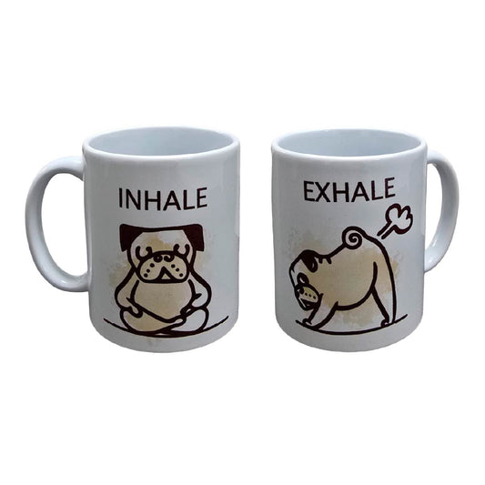 Set De 2 Tazas Inhale Exhale Blanco