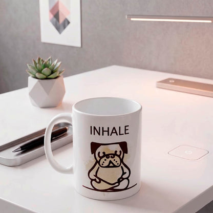 Set De 2 Tazas Inhale Exhale Blanco