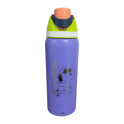 Termo Acero Inoxidable Snoopy Morado