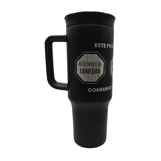 Termo Acero Inoxidable Excesos Altos Niveles Negro 1.2 Litros