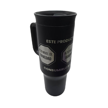 Termo Acero Inoxidable Excesos Altos Niveles Negro 1.2 Litros