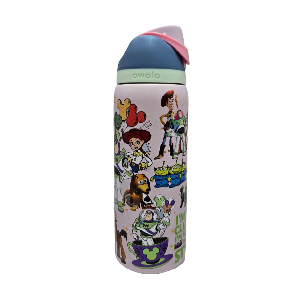 Termo Owala Toy Story Rosa Con Tapa Azul 946 Mililitros
