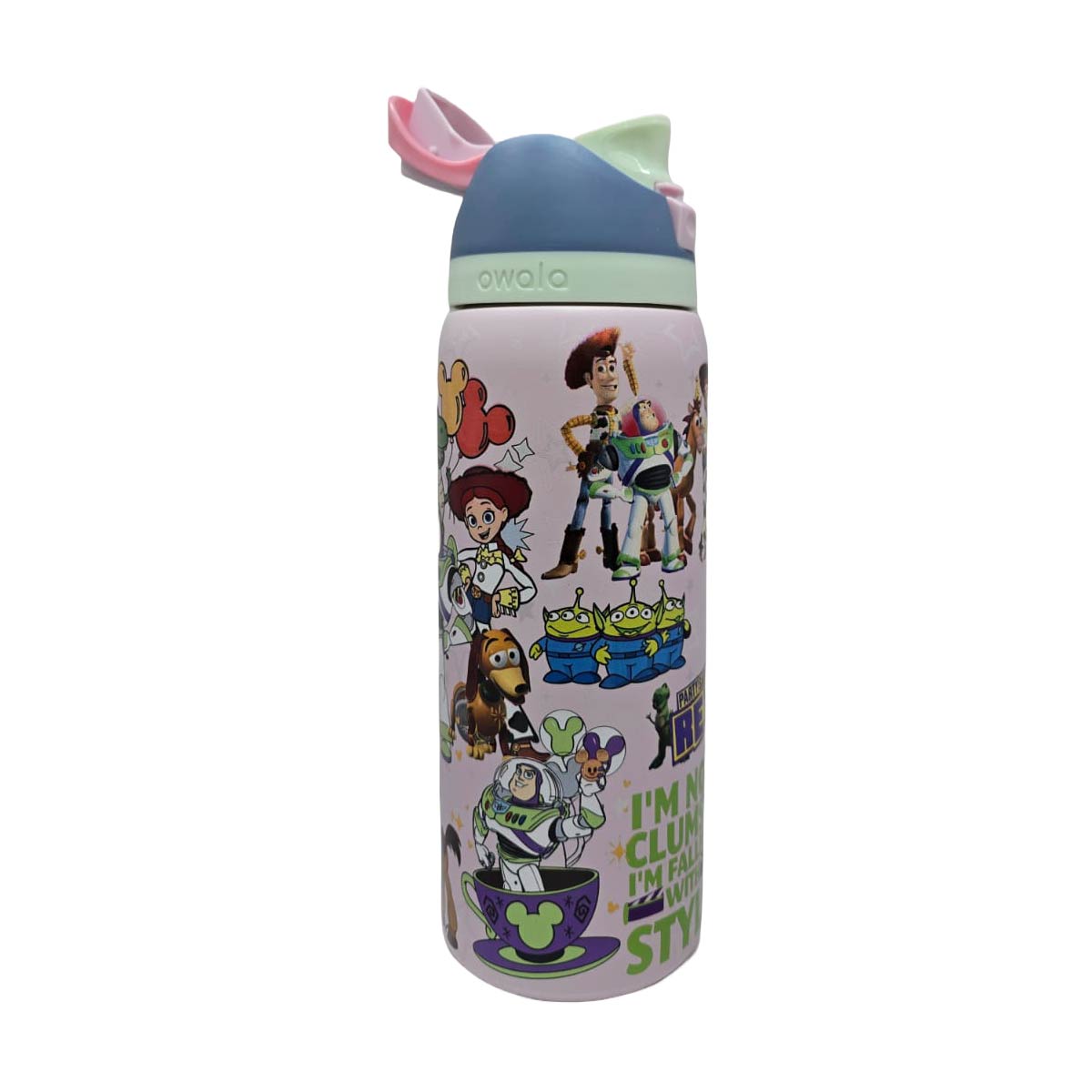 Termo Owala Toy Story Rosa Con Tapa Azul 946 Mililitros