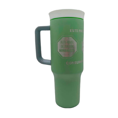 Termo Acero Inoxidable Excesos Y Pasión Mundialista Verde 1.2 Litros