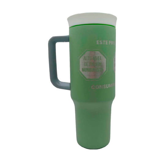 Termo Acero Inoxidable Excesos Y Pasión Mundialista Verde 1.2 Litros