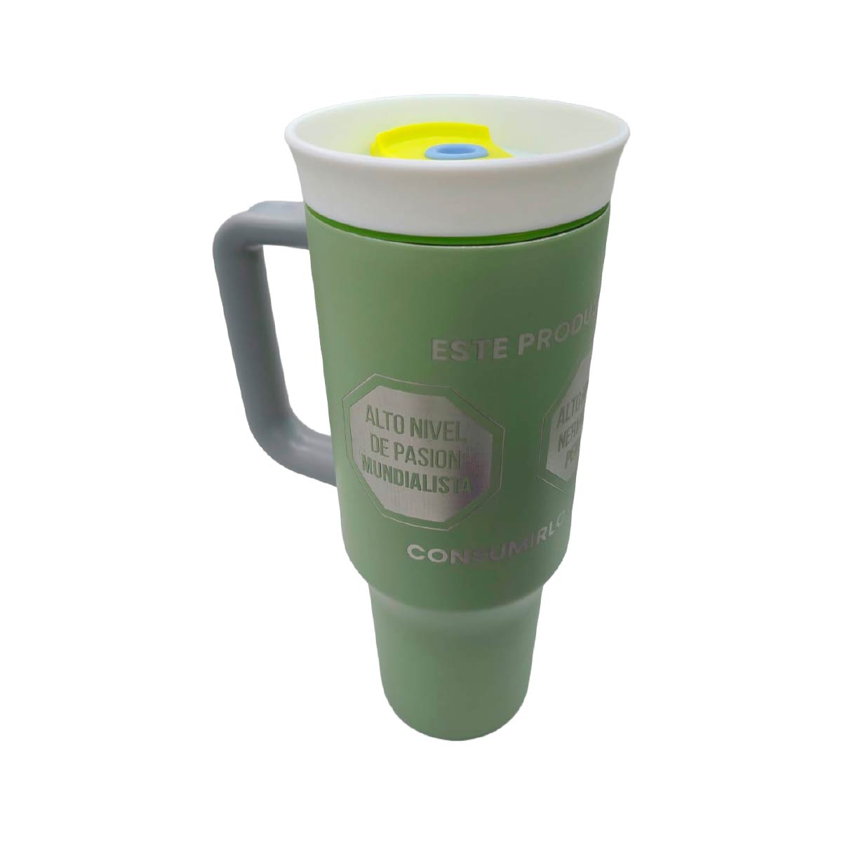 Termo Acero Inoxidable Excesos Y Pasión Mundialista Verde 1.2 Litros