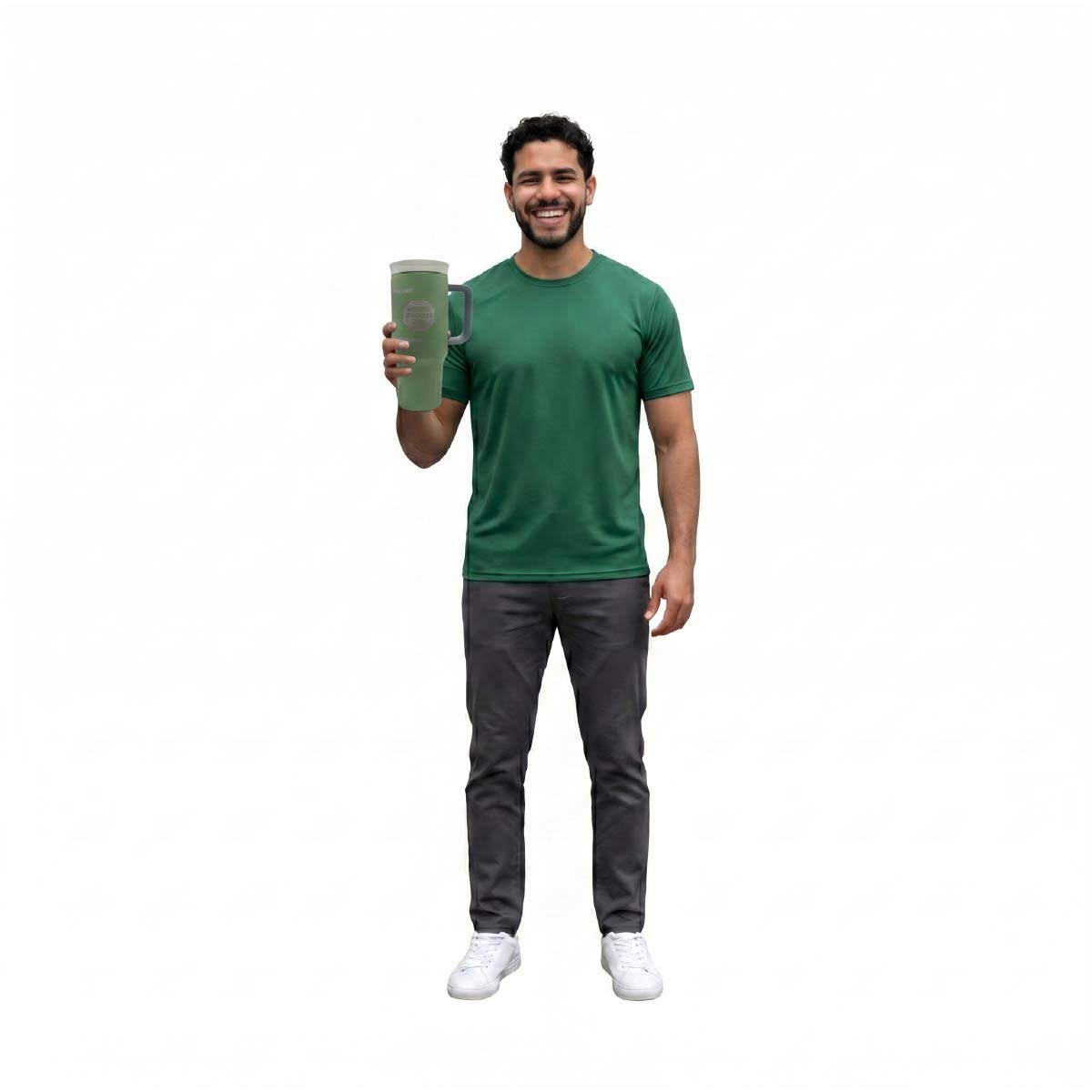 Termo Acero Inoxidable Excesos Y Pasión Mundialista Verde 1.2 Litros