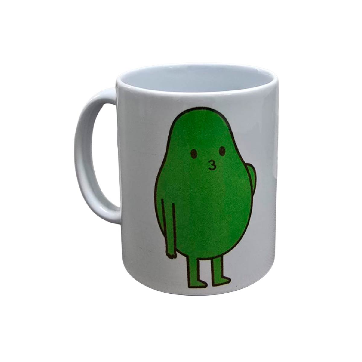 Set De 2 Tazas Aguacate Gracioso Blanco