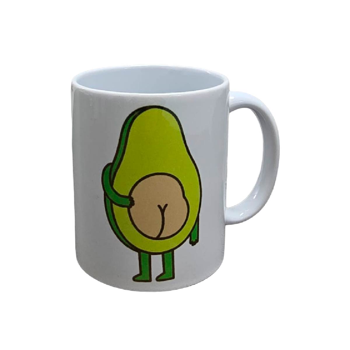 Set De 2 Tazas Aguacate Gracioso Blanco