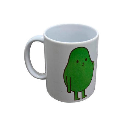 Set De 2 Tazas Aguacate Gracioso Blanco