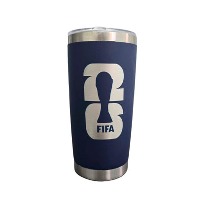 Termo Tumbler Mundial 2026 Azul 20 Oz