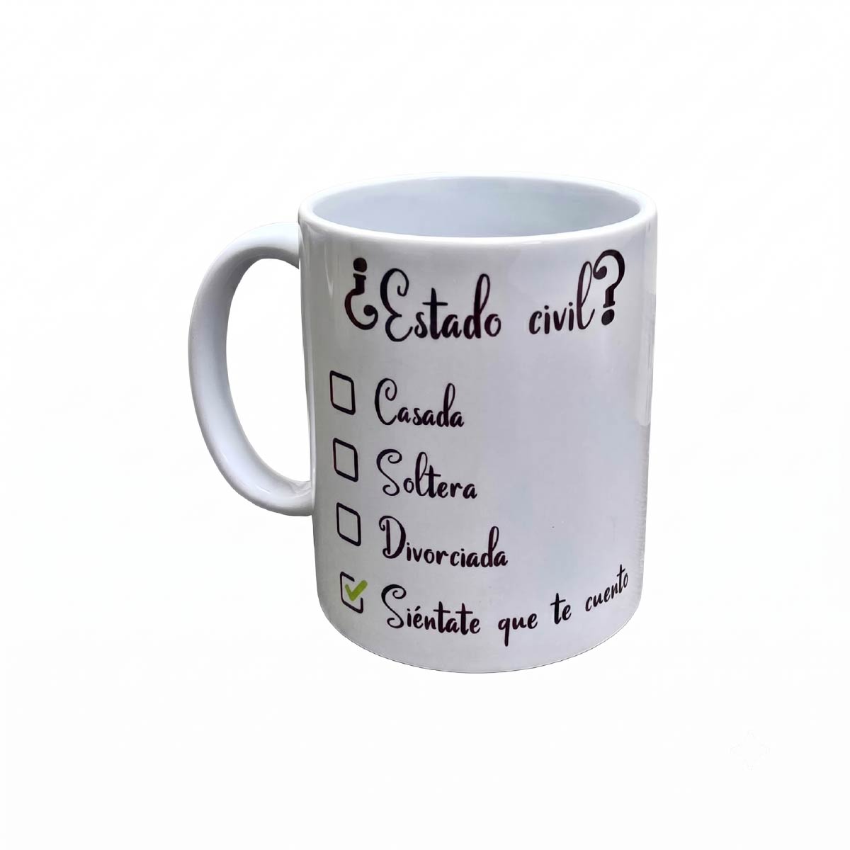 Set De 2 Tazas Estado Civil Blanco