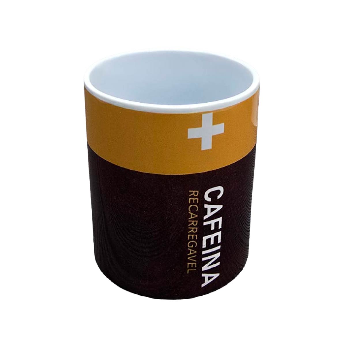 Set De 2 Tazas Pila Cafeína Blanco