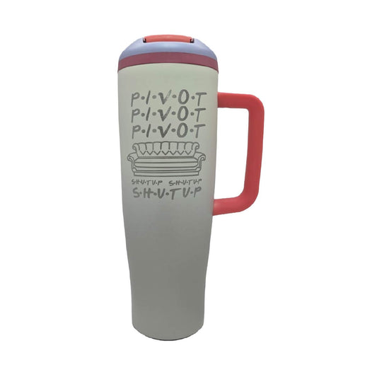 Termo Acero Inoxidable Friends Blanco Con Gris 1.2 Litros